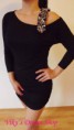 Elegantné predĺžené tričko čierne